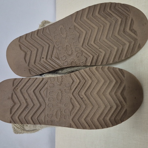 UGG Women's Beige Knit Button Boots - Picture 6 of 15